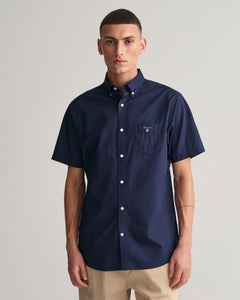 GANT - Regular Fit Broadcloth Short Sleeve Shirt, Marine