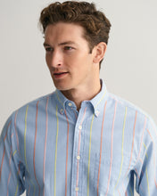 Load image into Gallery viewer, GANT - Regular Fit Striped Archive Oxford Shirt, Capri Blue
