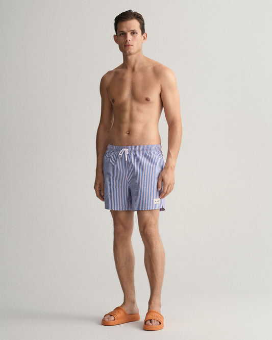 GANT - CF Seersucker Swim Shorts, Lapis Blue