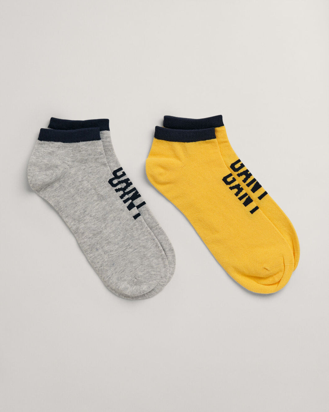 GANT - 2 Pack Ankle Socks, Yellow - Grey