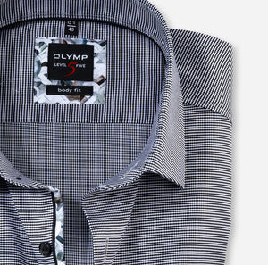 OLYMP -  Body Fit, Micro Navy Shirt (Size 42 & 44 Only)