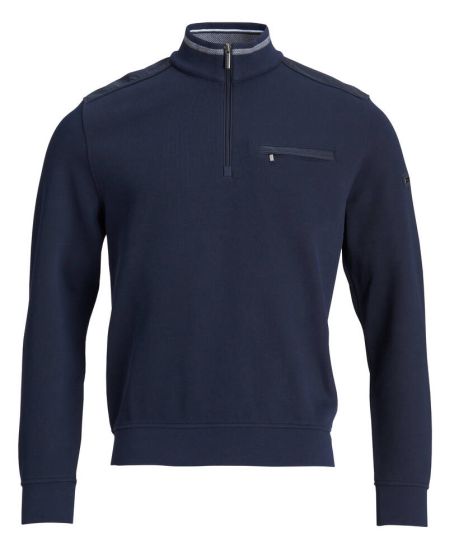Bugatti - 3XL - Sweatshirt Troyer Half Zip, Navy