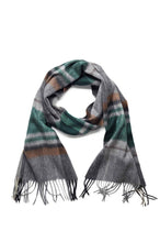 Load image into Gallery viewer, Bugatti - Cashmere Men&#39;s Scarf in Green/Navy/Grey
