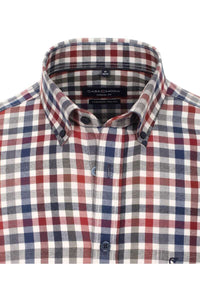 Casa Moda - 3XL - Casual Check Shirt, Blue and Red
