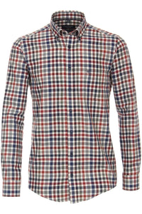 Casa Moda - 3XL - Casual Check Shirt, Blue and Red