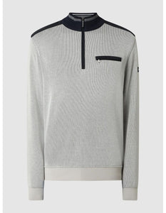 Bugatti - 3XL - Sweatshirt Troyer Half Zip, Grey