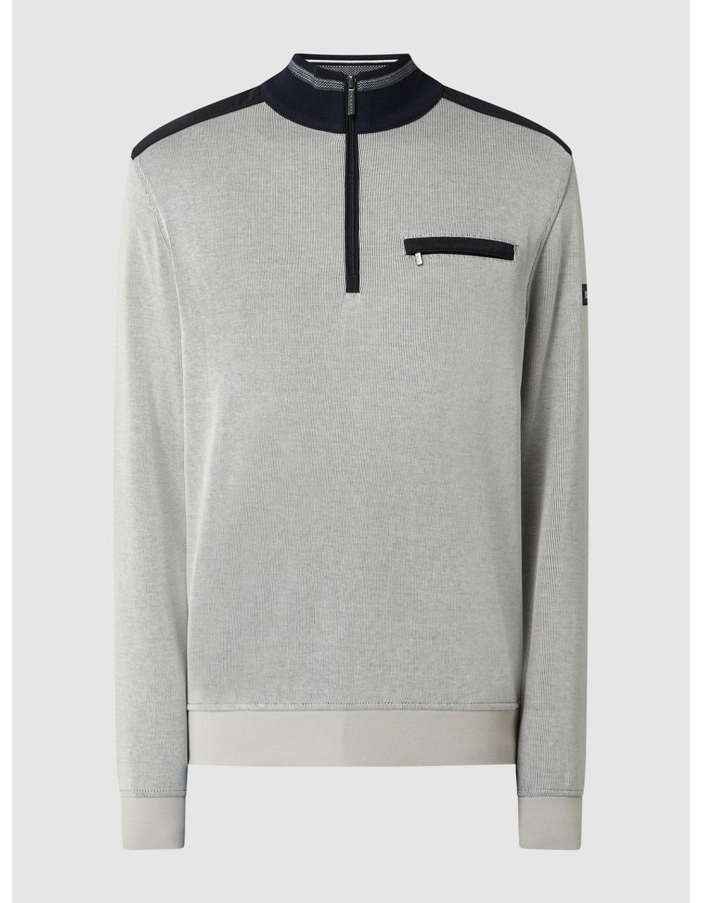 Bugatti - 3XL - Sweatshirt Troyer Half Zip, Grey