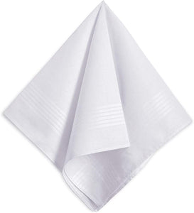 Men’s White Cotton Handkerchiefs Pack of 3
