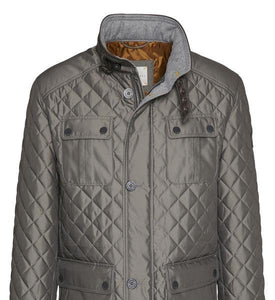 Bugatti - Quilted, Micro Fibre Jacket, Heathered Grey - Tector Menswear