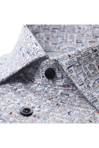MarVelis - Modern Fit Short Sleeved Shirt, Sailaway (L Only)