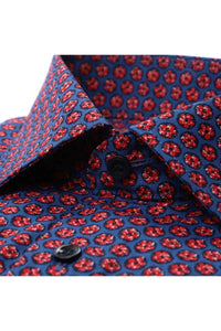 MarVelis - Modern Fit Short Sleeved Shirt, Flower Power