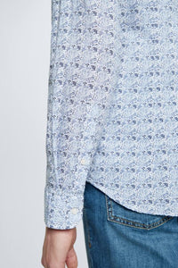 Strellson - Sereno Shirt, Blue Floral Pattern - Tector Menswear