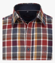 Load image into Gallery viewer, Casa Moda - 3XL - Rusted Orange Check Shirt
