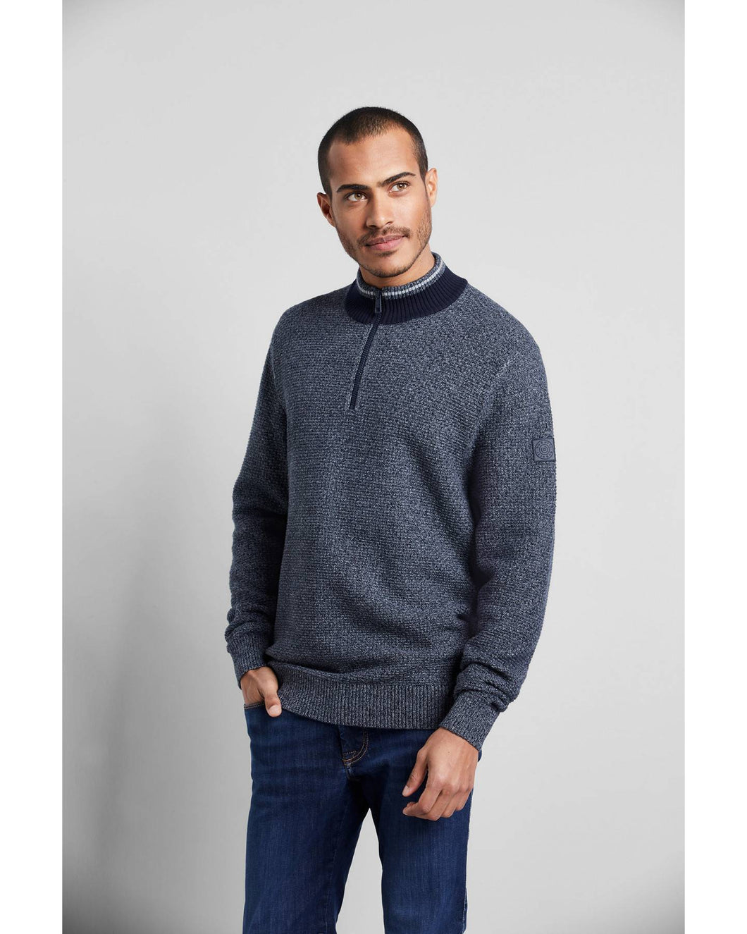 Bugatti - Cashmere Mix Troyer, Grey