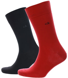 Calvin Klein - Socks Two Pack, Red and Black