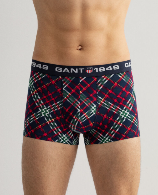 Gant - 3-Pack Trunk, Tartan/Evening Blue