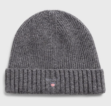 Load image into Gallery viewer, GANT Wool-Lined Beanie Dark Grey Melange
