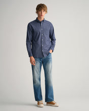 Load image into Gallery viewer, GANT - Regular Fit Jaspe Gingham Shirt - Evening Blue (XXL Only)
