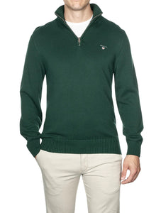 GANT - Casual Cotton Half-zip, Storm Green (XL & XXL Only)
