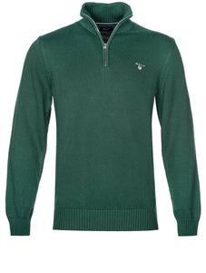 GANT - Casual Cotton Half-zip, Storm Green (XL & XXL Only)