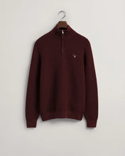 Load image into Gallery viewer, GANT - 3XL - Cotton Texture Halfzip, Burgundy Mel
