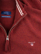 Load image into Gallery viewer, GANT - Superfine Lambswool Half Zip, Port Red (XL Only)
