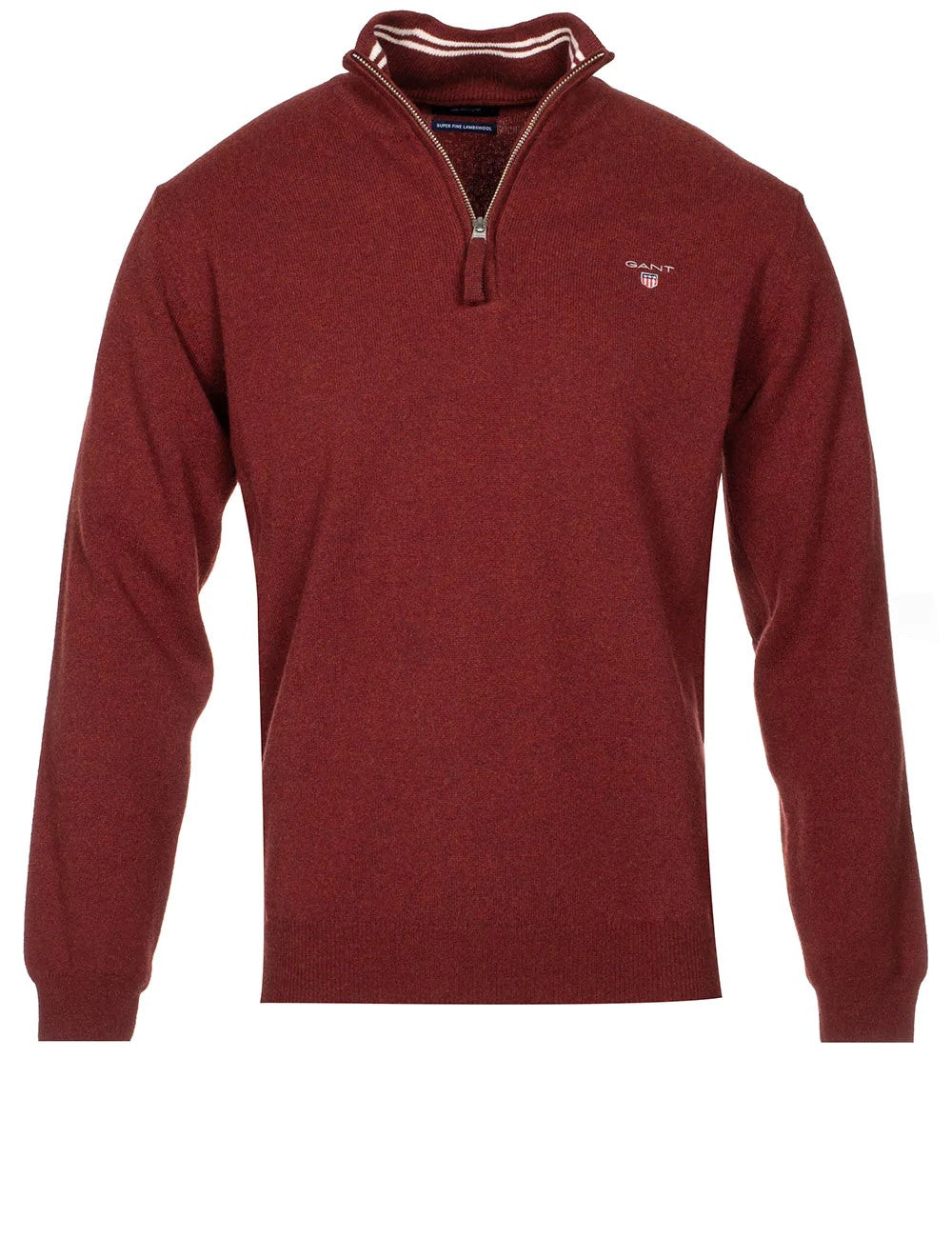 GANT - Superfine Lambswool Half Zip, Port Red (XL Only)