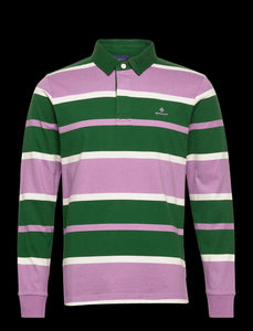 Gant - Repeat Stripe Rugby Jersey- Orchid Lilac (L Only)