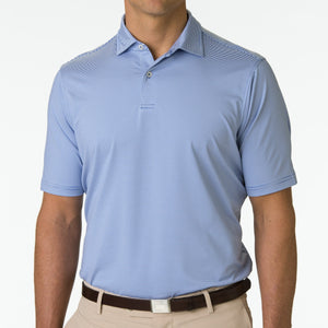 Fairway & Greene - USA Mini Stripe Jersey Polo, Baltic