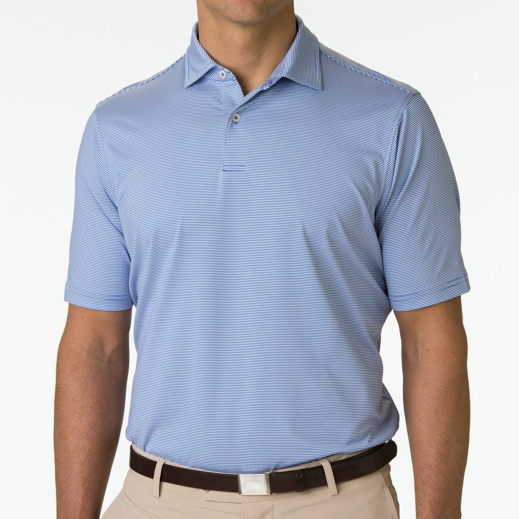 Fairway & Greene - USA Mini Stripe Jersey Polo, Baltic