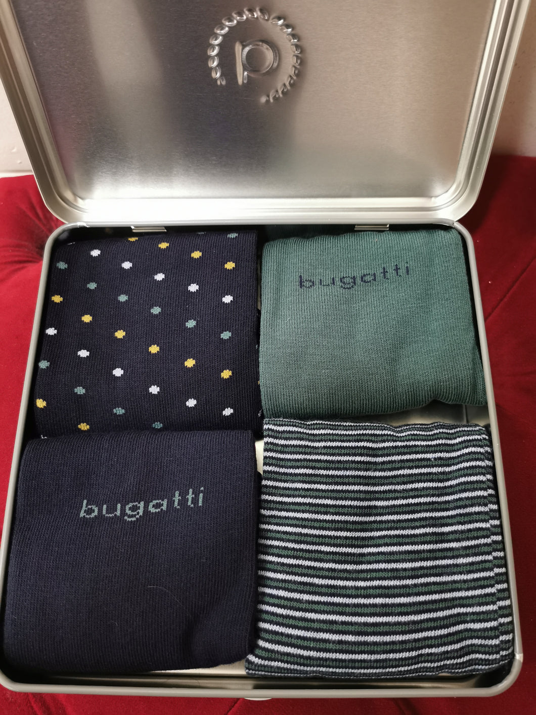 Bugatti Socks - 4 Pack Tin, Green