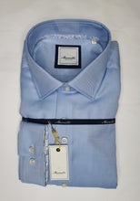 Load image into Gallery viewer, Marnelli - Blue Two Ply Twilled Shirt, Contrast Trim (L &amp; XXL)
