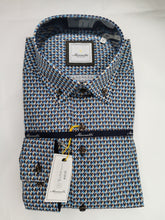 Load image into Gallery viewer, Marnelli - Blue Geometric Patterned Shirt (XXL Only)
