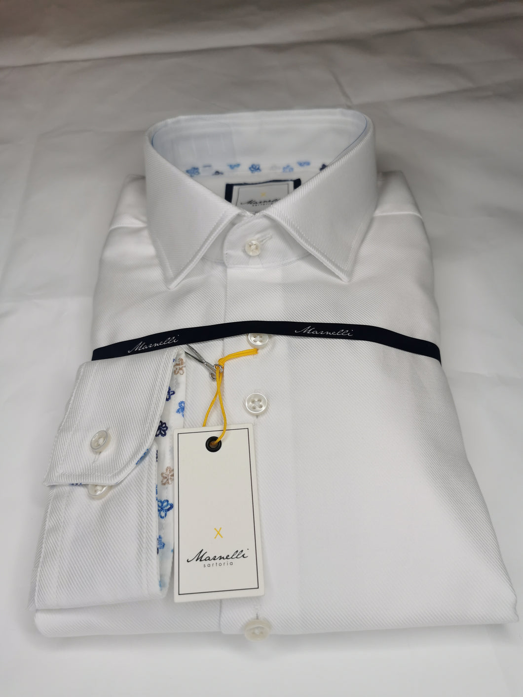 Marnelli - White with Flowers Shirt
