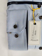 Load image into Gallery viewer, Marnelli - Blue Gingham Shirt, Contrast Collar (XXL only)
