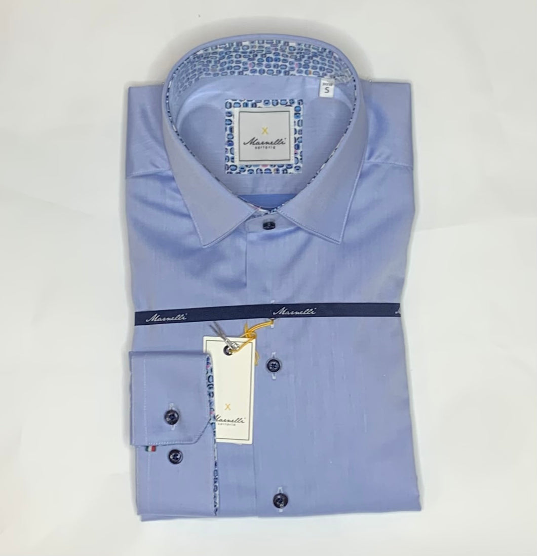 Marnelli - Blue Twill, Contrast Trim (XXL & XXXL Only)
