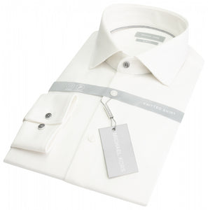 Michael Kors - Solid Pique Slim Shirt, White