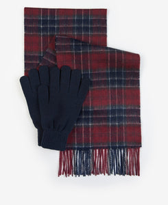 Barbour - Tartan Scarf And Glove Gift Set, Maroon