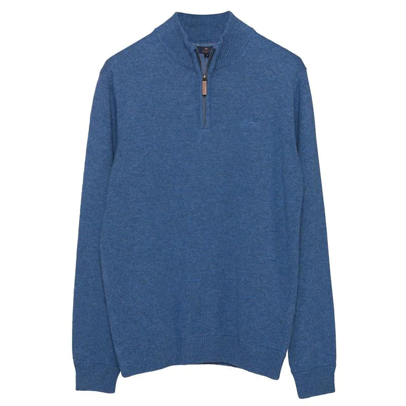 Magee Knitwear - 3XL - Gweedore  1/4 Zip , Blue