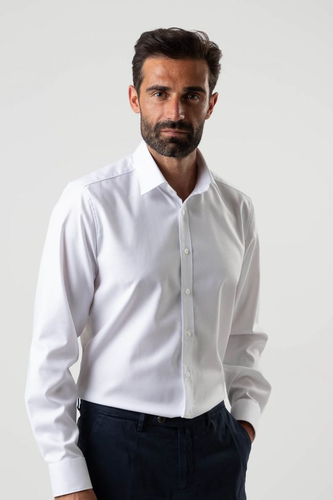 Olymp - Body Fit Shirt 2 Ply Cotton, White