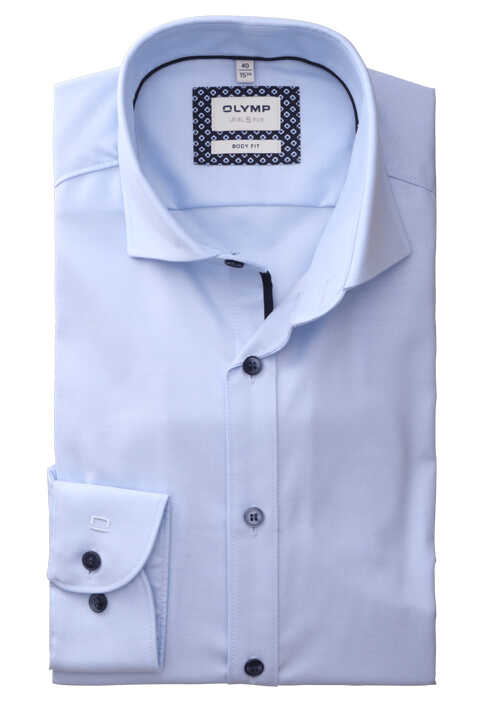OLYMP -  Body Fit Twill Shirt, Light Blue