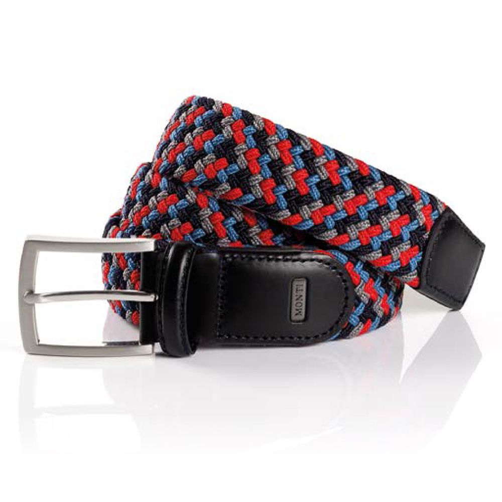 Monti - Elasticated Belt, Red/Navy/Blue