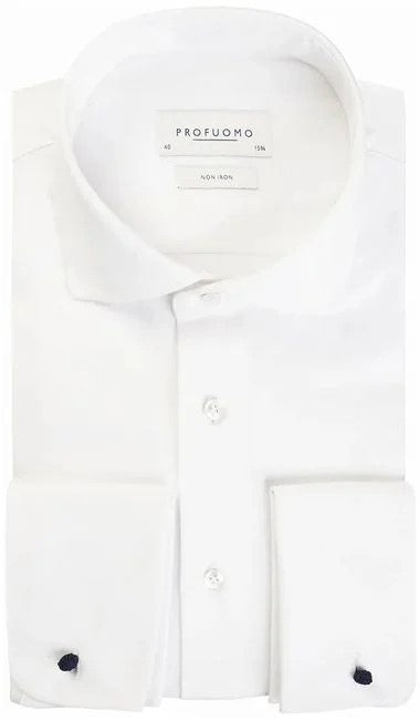 Profuomo - Shirt Cutaway Double Cuff, White