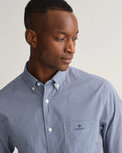 Load image into Gallery viewer, GANT - Regular Fit Poplin Micro Gingham Shir, College Blue (M &amp; XL Only)
