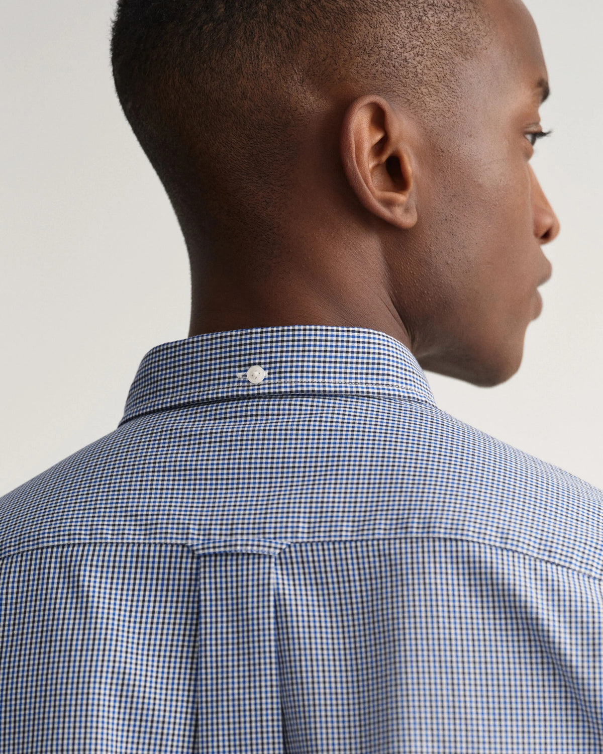 GANT - Regular Fit Poplin Micro Gingham Shir, College Blue (M & XL Only)