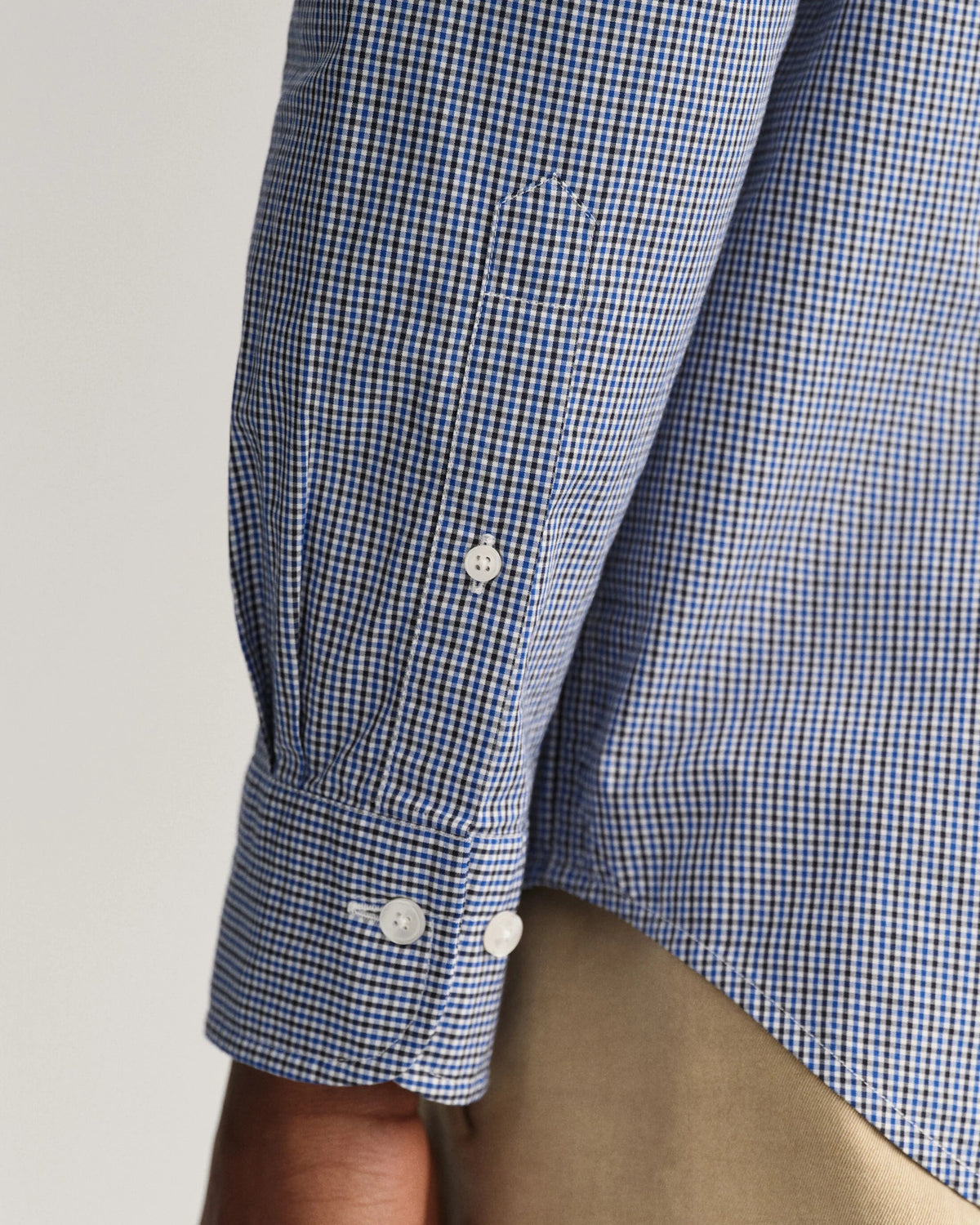 GANT - Regular Fit Poplin Micro Gingham Shir, College Blue (M & XL Only)