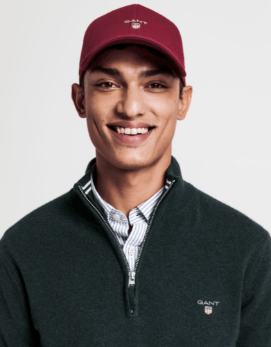 GANT - Superfine Lambswool Half Zip, Tartan Green (XL only) - Tector Menswear
