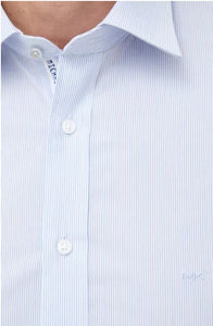 Michael Kors - Engineered MK Stripe Slim Fit Shirt, Light Blue