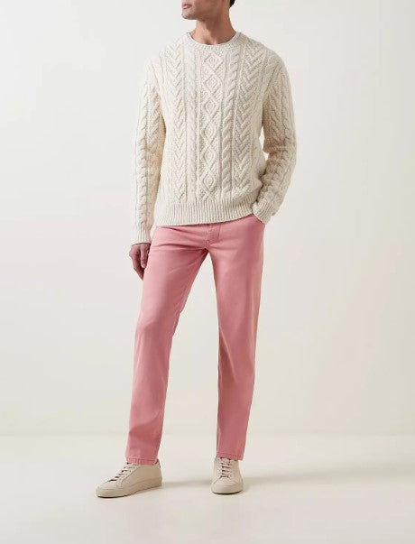 Meyer - Slim Cotton Trousers, Pink