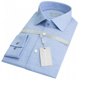 Michael Kors - Solid Pique Slim Shirt, Light Blue